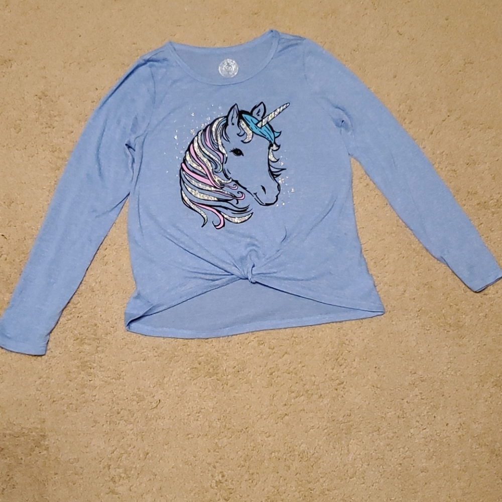 SO girls Unicorn shirt, size 10